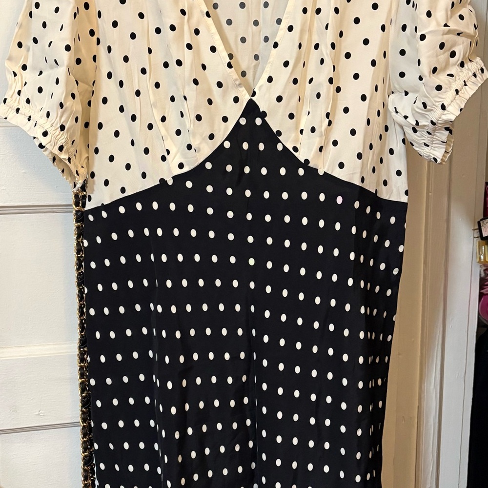 A New Day Black and White Polka Dot Dress